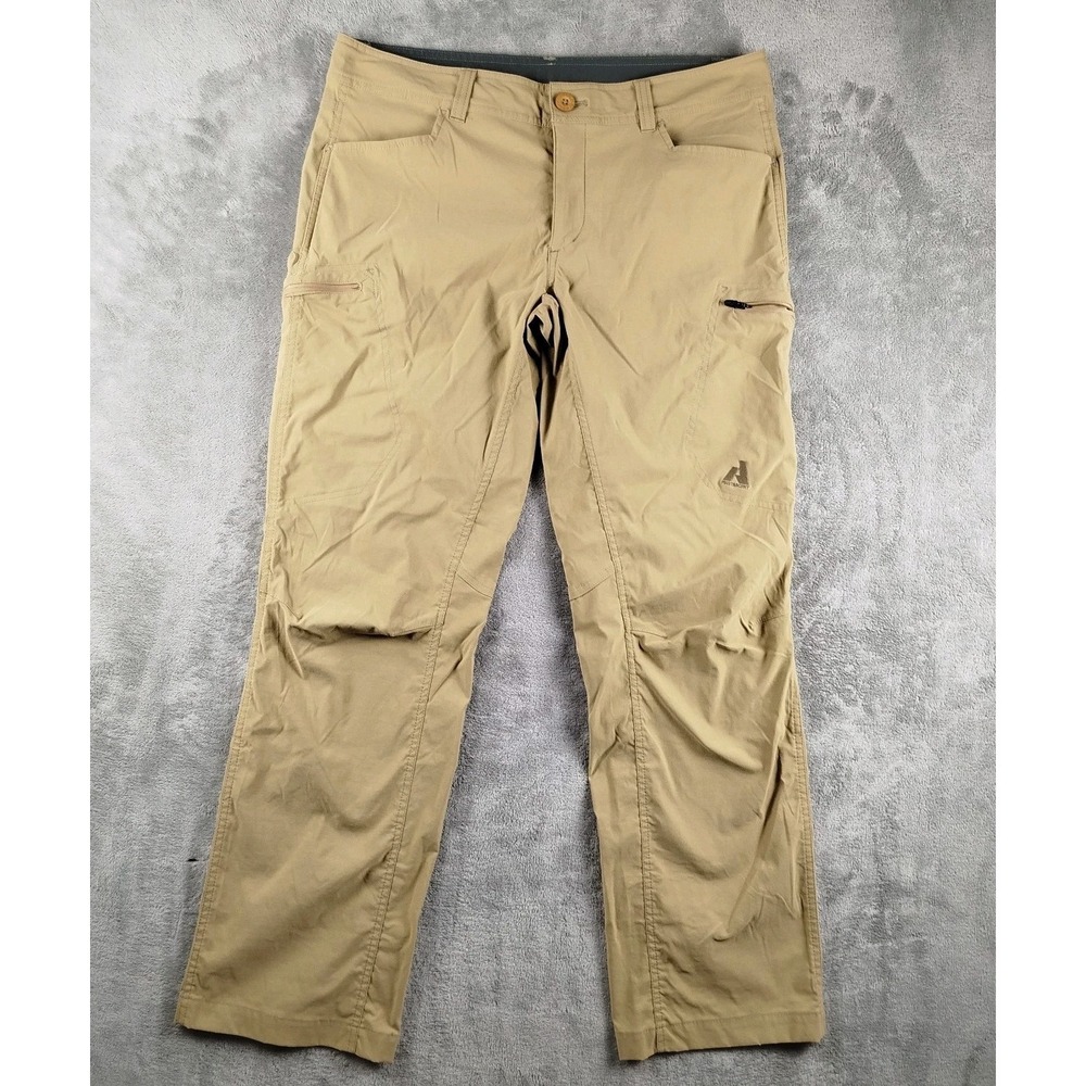 Eddie Bauer Pants Mens 36x32‎ Tan First Ascent Nylon Hiking Outdoor Stretch